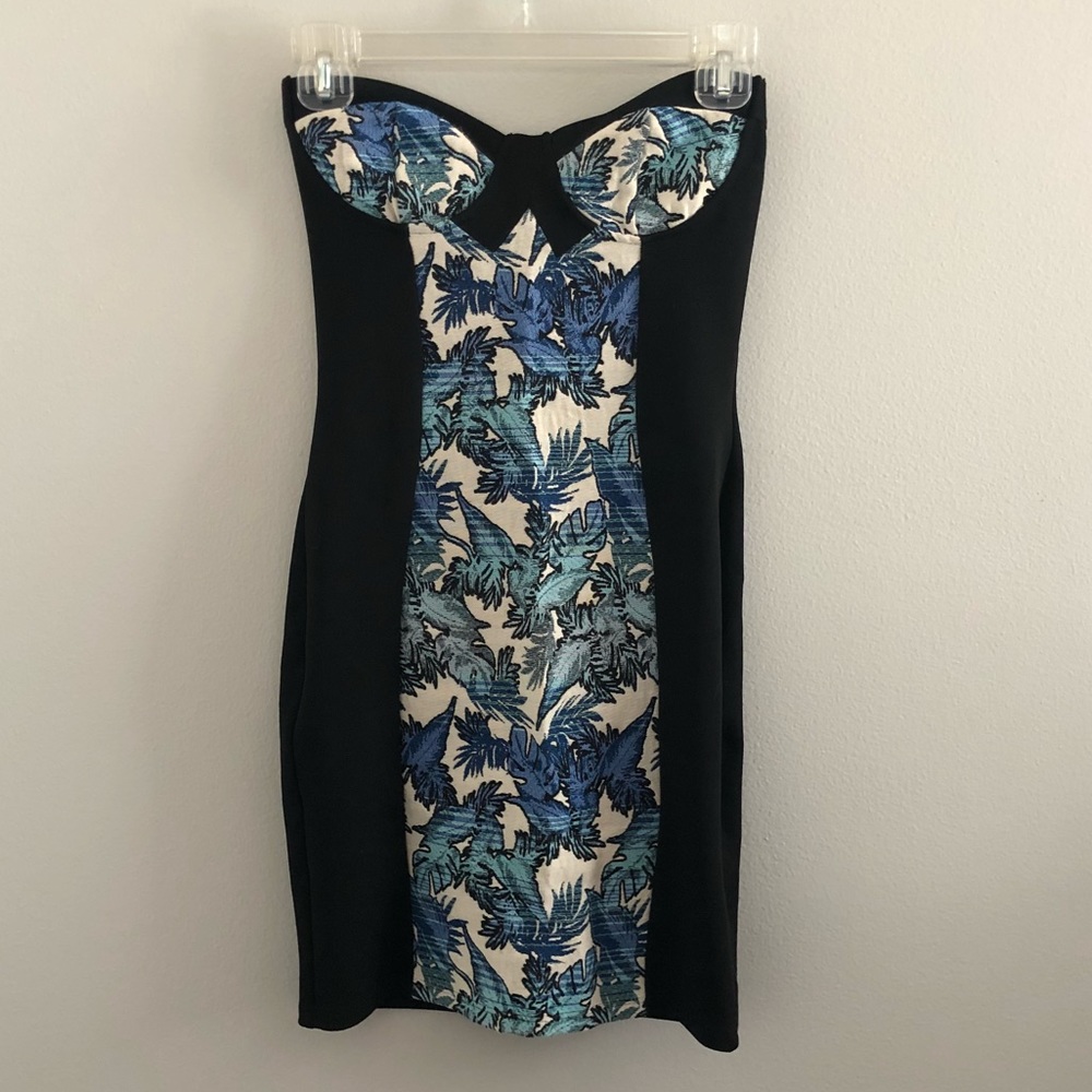 Topshop Paneled Bodycon Dress - 4P
